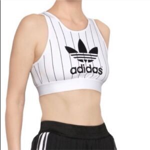 Adidas classic foil baseball stripe sports bra